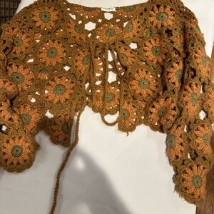 Storia Crochet Sunflower Cardigan – Size L